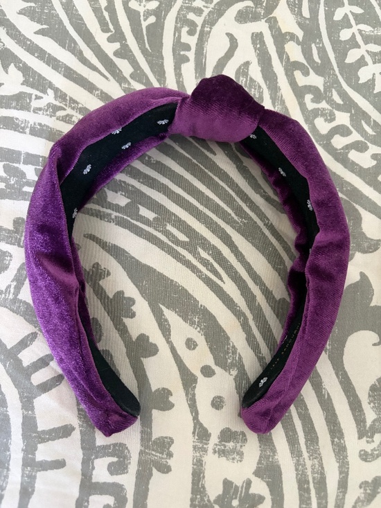 Lele Sadoughi Purple Velvet Headband